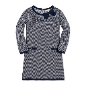 Hope & Henry Girls' Organic Long Sleeve Bow Detail Intarsia Sweater Dress, Infant - 1 of 4