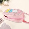 Unique Bargains Women Portable Side Handle Love Makeup Bag Pink 1 Pc - 2 of 3