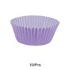 Unique Bargains Solid Color Disposable Baking Cups Greaseproof Paper 1.97"x1.18" 100 Pcs - 4 of 4