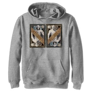 Boy's Marvel: Moon Knight Two Personalities Playing Cards Pull Over Hoodie - 1 of 4