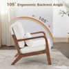 JIONJOY Mid-Century Accent Lounge Chair - Rubberwood Frame, High-Resilience Foam Cushion, Armrest Reading Chair - 3 of 4