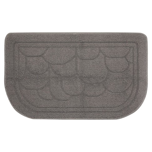 Farmlyn Creek Half Circle Grey Door Mat, Indoor Outdoor Doormat (30 X 18  In) : Target