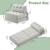 Folding Sofa Bed, Floor Folding Couch with Pillow, Futon Sofa Bed Convertible Sleeper Chair Foldable Mattress Back Support - 2 of 4