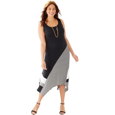 Catherines Women's Plus Size Color Block Dress