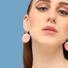 SOHI Women's Black Block Drop Earrings - 3 of 3