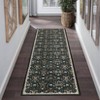 Washable Non Slip Floral Print Vintage Area Rugs for Living Room Bedroom, Soft Low Pile Dining Room Carpet for Home Office - 3 of 4