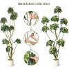 Artificial Umbrella Tree, Large Faux Plants Like Real with Trunk Made of Natural Wood for Living Room, Bedroom, Office, Garden - 2 of 4