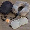 Memory Foam U-Shaped Travel Pillow Set – With Eye Mask, Ear Plugs, Removable Cover & Travel Bag - 2 of 3