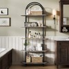 71" Arched 5-Tier Bookshelf - Open Metal Display Shelf for Plants & Books, Freestanding Storage for Living Room, Bedroom, Office - 2 of 4
