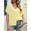 Womens Cardigan Sleeveless V Neck Knit Cardigan Open Front Layering Sweater - 4 of 4