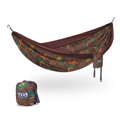 Eno Eagles Nest Outfitters Doublenest Print Lightweight Camping Hammock 1 To 2 Person Tropic merlot Target