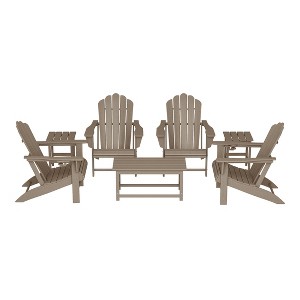 WestinTrends Highland 7-Piece HDPE Outdoor Patio Furniture Adirondack Conversation Set - 1 of 4