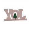 Transpac Wood 13.62 in. Multicolor Christmas Cottage Joy Mantle - 3 of 4