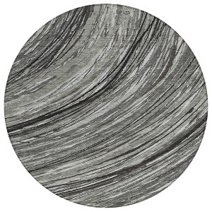 Taupe Charcoal And Ivory Abstract Washable Indoor Outdoor Area Rug - 1 of 3