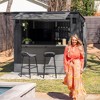 Suncast 8' x 7' Cabana Entertainment Storage Shed, All-Weather Shelter, Gray - 4 of 4