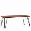 LeisureMod Elmwood 47" Wood Coffee Table with Metal Legs - Modern Rectangular Design, Perfect for Living Rooms - 2 of 4