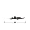 60" Possini Euro Design Defender Modern Indoor Outdoor Ceiling Fan with Dimmable LED Light Remote Control Matte Black Damp Rated for Patio Exterior - 4 of 4