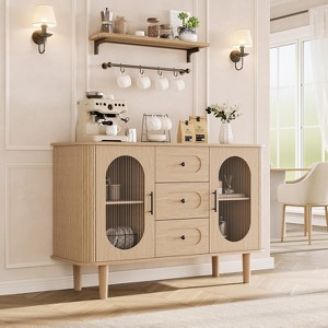 47" Buffet Cabinet, Coffee Bar Cabinet with 2 Doors and 3 Drawers, Buffet Table with Adjustable Shelves for Dining Room, Living Room - 1 of 4