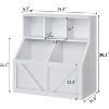 Acekool Kids Bookshelf and Toy Storage Organizer, Toy Cabinet with 3 Shelves, 2 Storage Boxes, for Playroom, Bedroom, Nursery, Vintage White - 2 of 4