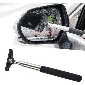 TruAIR Car Rearview Mirror Wiper, Telescopic Auto Glass Squeegee Cleaning Tool - 1 of 4