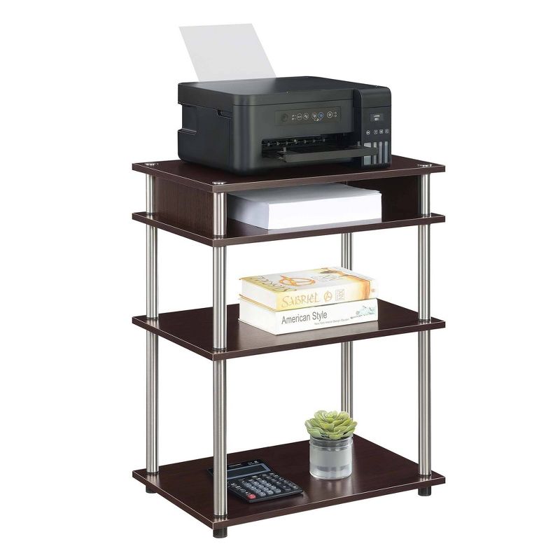 Designs2Go No Tools Printer Stand with Shelves Espresso - Breighton Home, 3 of 7