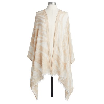 DEMDACO Butterfly Burnout Scarf - Taupe White