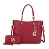 MKF Collection Merlina Embossed pockets Vegan Leather Women’s Tote Bag with Wallet by Mia K - 2 of 4