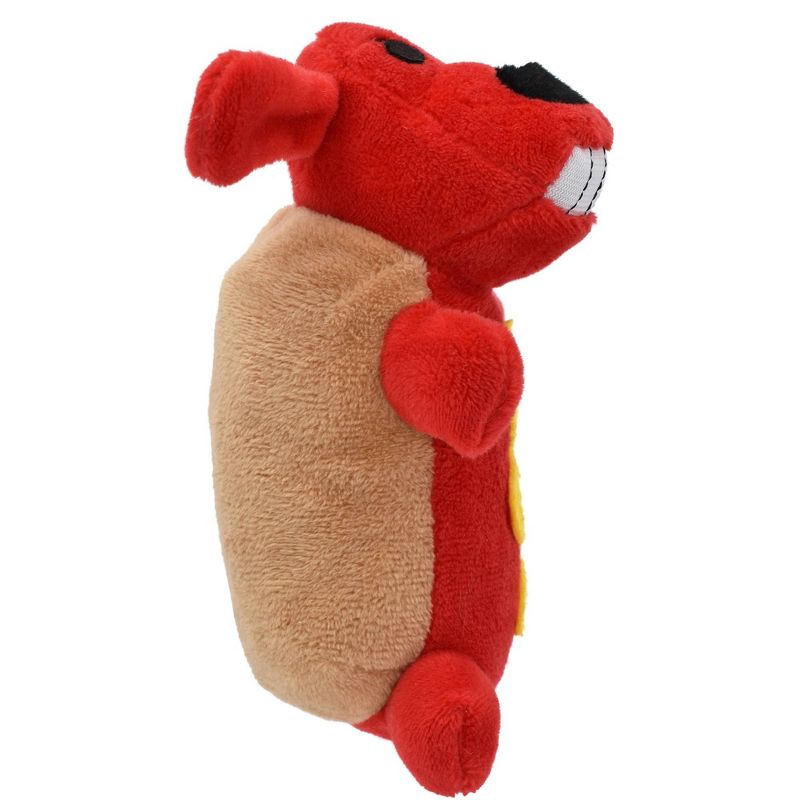 Multipet 6&#34; Loofa Hot Dog Interactive Plush Dog Toy, 4 of 6