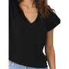 Women's V-neck Crop Boxy Top - bobi - 2 of 3