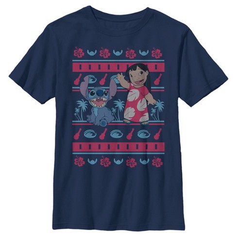 Boy's Lilo & Stitch Tropical Ugly Sweater T-Shirt - image 1 of 4