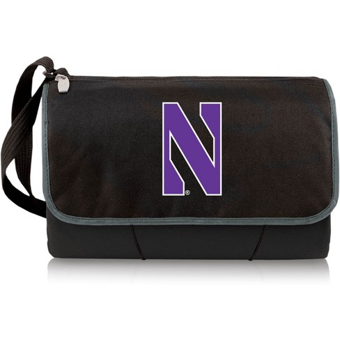 NCAA Northwestern Wildcats Blanket Tote Outdoor Picnic Blanket - Black - image 1 of 4