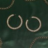 SOHI Women's Crystal Silver Party Half Hoop Earrings - 2 of 4