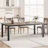 78.7" Industrial Wood Dining Table for 6-8 People, Rectangle Kitchen & Dining Room Table for Dinners or Meetings, Kitchen and Dining Spaces. - 3 of 4