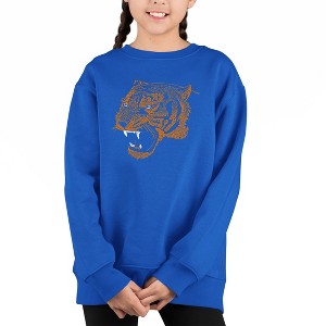 LA Pop Art Beast Mode - Girl's Word Art Crewneck Sweatshirt - 1 of 3