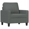 vidaXL Sofa Chair Dark Gray 23.6 in. Fabric - 2 of 4