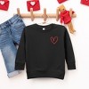 The Juniper Shop Embroidered Hand Drawn Heart Toddler Graphic Sweatshirt - 2 of 3
