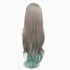 Unique Bargains Women's Wigs 31" Grey Green with Wig Cap - 4 of 4