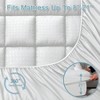 Queen Mattress Pad, Quilted Fitted Protector, Cooling Pillow Top Cover, Breathable Soft Topper with 8 - 21 Deep Pocket - 4 of 4