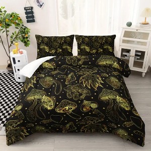 Acoinel 3 Pcs Mushroom Comforter Set with 2 Pillowcases - 1 of 1