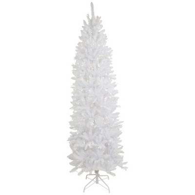 Northlight 7.5' Pre-lit Rapids White Pine Pencil Artificial Christmas ...