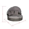 VisioGear Patio Daybed Furniture, 5-Piece Round Conversation Set with Retractable Canopy and Storable Table, Dark Gray, 70.86"*70.86"*55.9" - 2 of 4