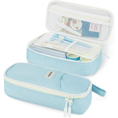 Fmeida Pencil Case Pouch with Zipper – Large Capacity Organizer Bag for School Supplies, Pens, Pencils