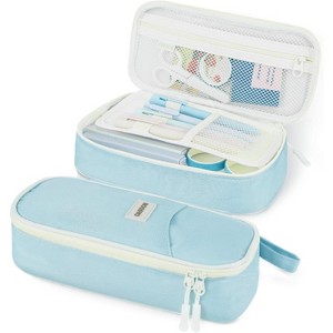 Fmeida Pencil Case Pouch with Zipper – Large Capacity Organizer Bag for School Supplies, Pens, Pencils - 1 of 4