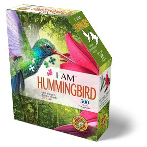 Madd Capp Puzzles: I Am Hummingbird 300-Piece Bird-Shaped Jigsaw Puzzle - 1 of 4