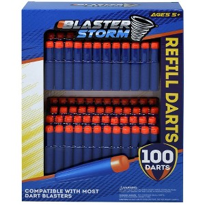 Blaster Storm 100 Foam Darts - Blue with Orange Tips 2.75" - 1 of 2