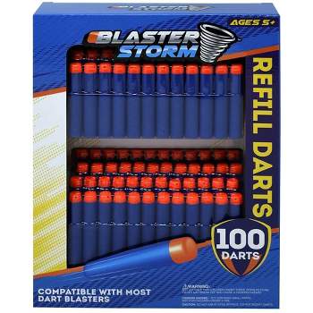 Blaster Storm 100 Foam Darts - Blue with Orange Tips 2.75"