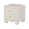 JUJABU Elegant Tufted Velvet Nightstand with 2 Drawers and Crystal Handles - 2 of 4