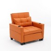 NicBex Modern Pull Out Sofa Bed Convertible Single Sofa Chair with Adjustable Back and USB Port for Living Room - 3 of 4