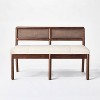 Woodspring Caned Back Bench Dark Walnut/Cream - Threshold™ designed with Studio McGee - image 3 of 4