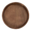 Kate and Laurel Avery Round Wood Side Table, 18x18x22, Walnut Brown - 4 of 4